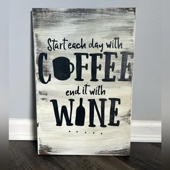 Rustic Coffee and Wine Wall Art - Picture 1 of 2